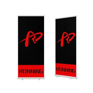 Custom Logo PVC Retractable Aluminum Roll-Up Banner Stand 80x200cm for Outdoor Sports Events