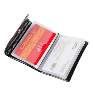 Custom Logo Plastic Card Case with Multiple Pockets for Business, Credit, and ID Cards