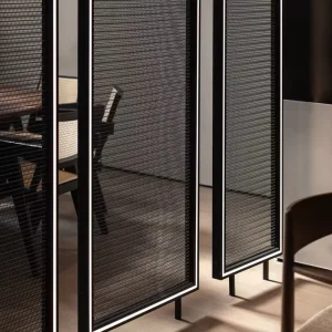 Custom Logo Portable Fabric Folding Temporary Room Wall Partition Divider Screen Modern Design Waterproof Water Bubble Feature