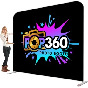Custom Logo Print Tension Fabric Backdrop Stand Stretch Trade Show Event Photography Backdrop Tension Fabric Display