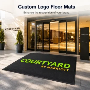 Custom Logo Printed Nylon Living Room and Indoor Door Mat Non-Slip Carpet