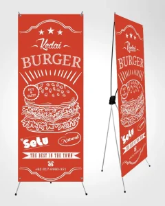 Custom Logo Roll-Up X Banner Stand with Digital Printing for Business
