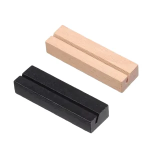 Custom Logo Wooden Card Holder Stand Business Card Holder Wood for Front Desk Displays
