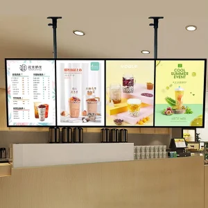Custom Magnetic LED Backlit Light Box AC-Powered Cool White Restaurant Display