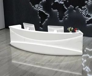 Custom Marble Clinic Reception Desk and Front Office Counter