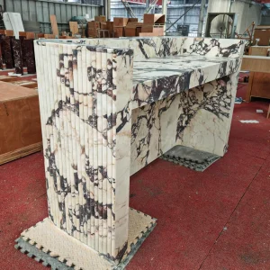 Custom Marble Natural Stone Reception Counter for Hotel or Workplace