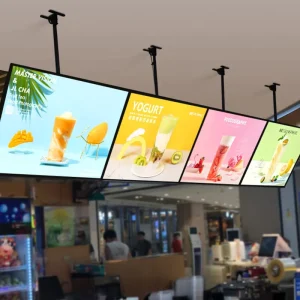 Custom Menu Board Display Led Backlit Light Box Ultra Thin Wall Mounted Advertising Light Box for Fast Food Restaurant
