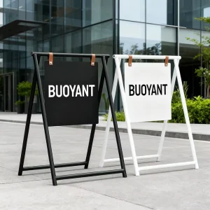 Custom Metal A-Frame Sidewalk Sandwich Board Sign for Outdoor Cafes
