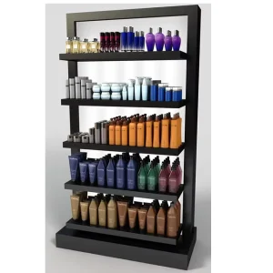 Custom Metal Display Shelf for Beauty Products with Polished Finish for Salons