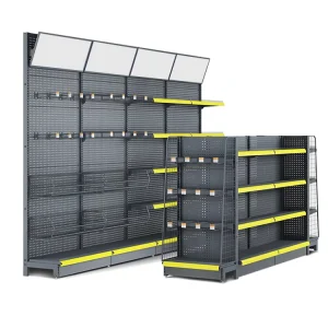 Custom Metal Display Shelves and Racks for Supermarket and Retail Stores