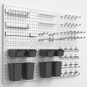 Custom Metal Pegboard Wall Panel Heavy Duty Perforated Display System