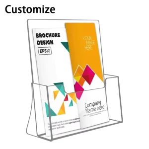 Custom Modern Acrylic Extruded Booklet Storage Display Rack with Polished Surface