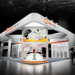 Custom Modern Fashion Pop Up Store Modular Assembly Exhibition Stand Booth for Art Show Event
