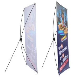 Custom Modern Folding Plastic X Banner Stand with CMYK Digital Printing