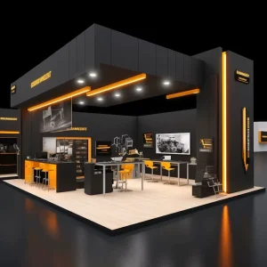 Custom Modern Pop Up Store Modular Exhibition Stand Booth for Art Show Event