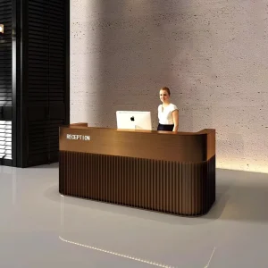 Custom Modern Reception Desk Checkout Counter for Retail Store