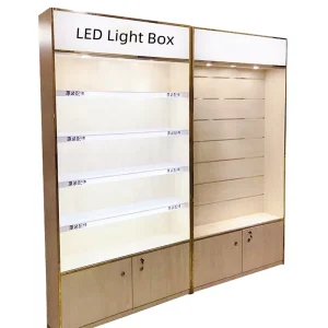 Custom Modern Wooden Display Cabinet with Shelf for Retail Stores