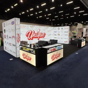 Custom Modular 20x30ft Trade Show Booth Display CES NAB HIMSS SEMA Portable Fabric Pop Up Exhibition Stand