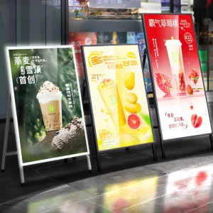 Custom Outdoor A-Frame Metal Sidewalk Sign Poster Display Board