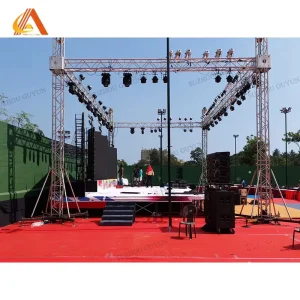 Custom Outdoor Aluminum Truss Display Stage System For Outside Concerts Pallet packed Spigot Truss