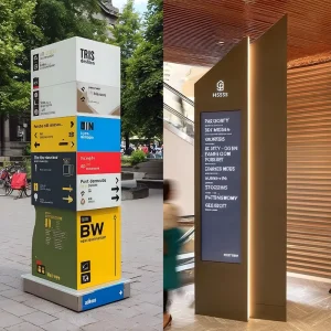 Custom Outdoor Aluminum Warning and Directional Signs for Scenic Areas, Hotels, Shopping Malls, and Parks