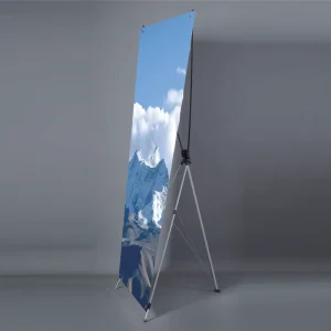 Custom Outdoor Aluminum X Banner Stand with Backdrop