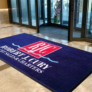 Custom Outdoor Carpet Mat with Logo and Rubber Backing for Commercial Entrance and Hotel