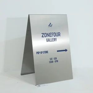 Custom Outdoor Mirror Sidewalk Advertising Poster Board A-Frame Sign for Shop Door