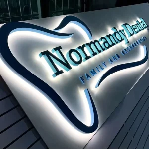 Custom Outdoor Waterproof 3D LED Light Box Backlit Sign Beauty Studio Restaurant Display Board