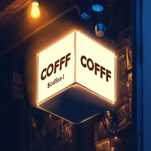 Custom Outdoor Waterproof LED Light Box Signage for Business and Coffee Shops