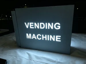 Custom Outdoor Waterproof Wall-Mounted Gray Metal Acrylic LED Light Box Sign BY005