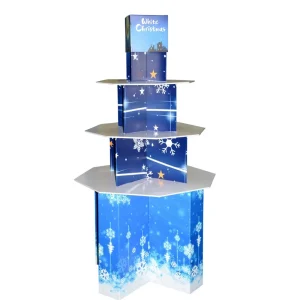 Custom POP up Retail Display Supermarket Christmas Promotion Eco Friendly Cardboard display Cake Stand Display