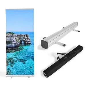 Custom PVC Roll-Up Banner with Reinforced Steel and Aluminum Alloy Frame, Outdoor Portable Display