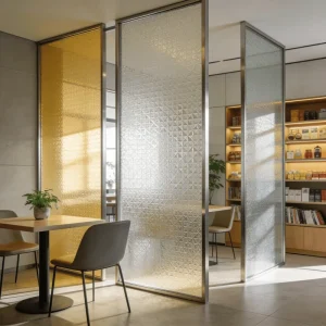 Custom Pattern Durable Pressed Glass for Luxury Hotel & Bathroom Decor Super White Embossed Sheet for Lobby Partition Art Facade