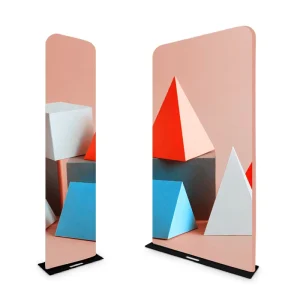 Custom Pop up Display Roller Banner Backdrop Backlit Light Box Tension Fabric Display Stand for Exhibition