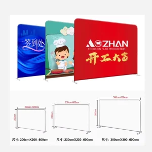 Custom Portable 8ft x 10ft Stretch Tension Backdrop Stand for Trade Shows and Events
