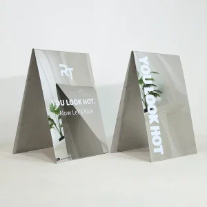Custom Portable A-Frame Double-Sided Slide-In Sidewalk Signboard Durable Outdoor Street Advertising Poster Board