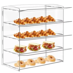 Custom Portable Acrylic Display Cabinet for Supermarket Desserts, Bread, Ice Cream, and Candy, Factory Direct