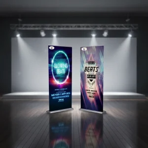 Custom Portable Advertising Display Kakemono Retractable Roll Up Banner Stand Aluminum Frame
