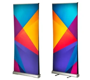 Custom Portable Aluminum Retractable Roll-Up Banner, 180 x 80 cm, Exhibition Backdrop