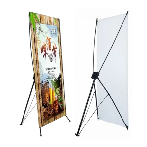 Custom Portable Digital Printed Roll Up X Banner Stand for Corporate Events Conference Booths and Product Launches