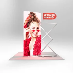 Custom Portable Foldable Double-Sided SEG LED Light Box Exhibition Booth Display