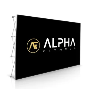 Custom Portable Folding Tension Fabric Pop-Up Backdrop Display Stand for Trade Shows