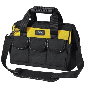Custom Portable Heavy Duty Waterproof Wear Resistant Polyester Tool Carrier Tote Bag Electrician Roll up Tool Bag Organizer