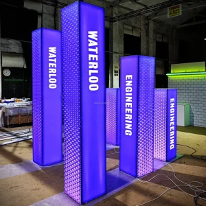 Custom Portable LED Light Box Aluminum Frame Backlit Trade Show Booth Display with Printed Advertising Poster