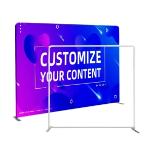 Custom Portable Pop-Up Fabric Backdrop Booth and Exhibition Display Stand