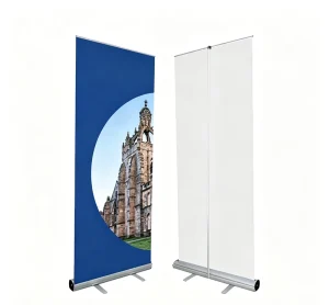 Custom Portable Pull Up Roll Up Banner Display Stand Retractable Adjustable Aluminum Roller Backdrop Promotion Exhibition