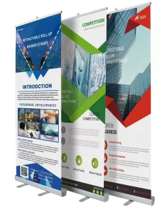 Custom Portable Retractable Pull-Up Banner Display Stand, CMYK Full-Color, Tool-Free Assembly