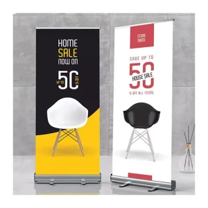 Custom Portable Retractable Roll Stand Aluminum Advertising Banner Digital Printing Cost Effective for Roll