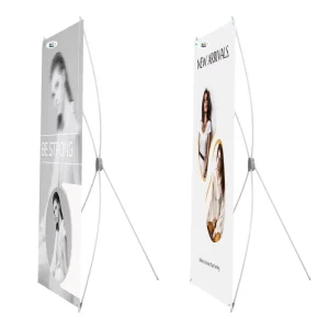 Custom Portable Retractable X Frame Banner Stand, 60 x 160 cm, Advertising Display